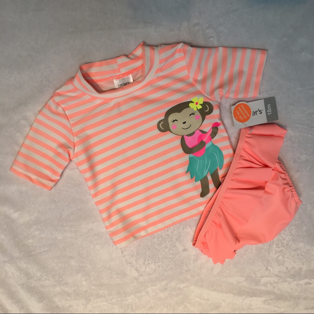 NWT adorable 2 piece bathing suit 18M