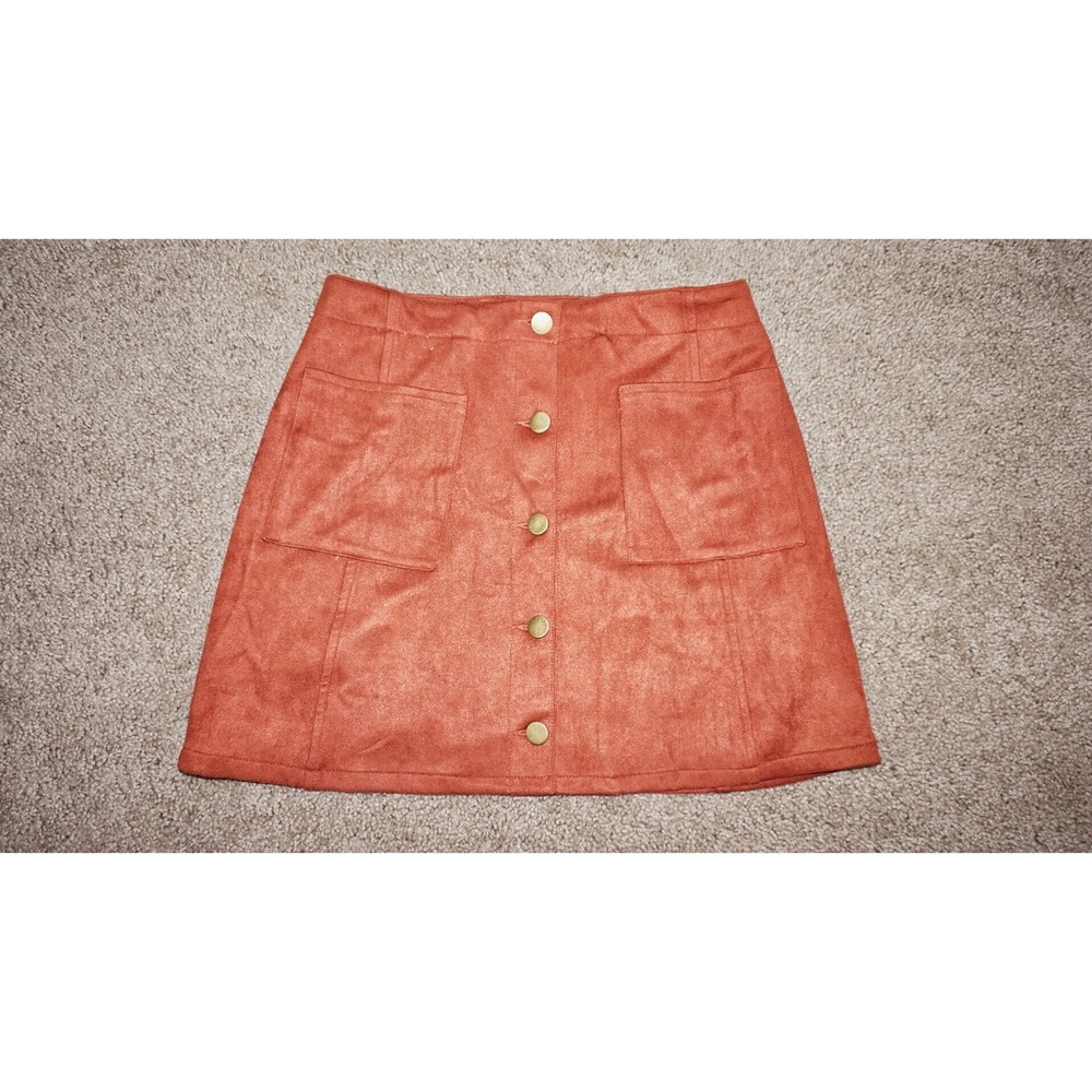 Faux Suede Mini Skirt