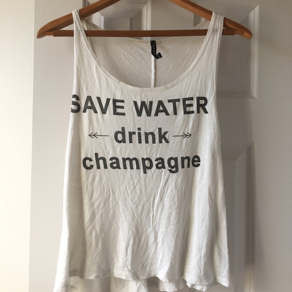 Triumph, Save Water Drink Champagne tank, size S.
