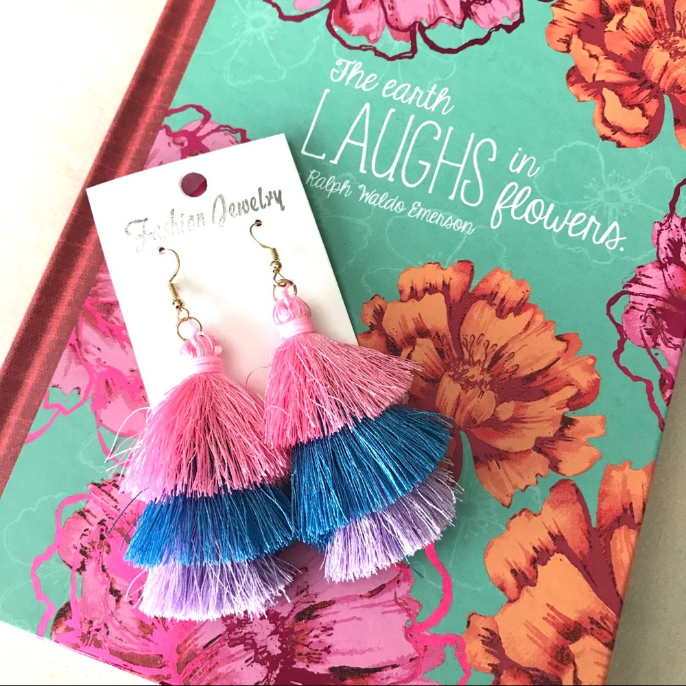🔴3 for $12🔴Flirty Fun Candy Tassel Earrings - Picture 3 of 4