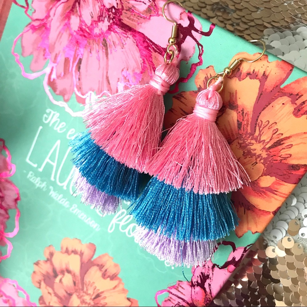🔴3 for $12🔴Flirty Fun Candy Tassel Earrings - Picture 4 of 4