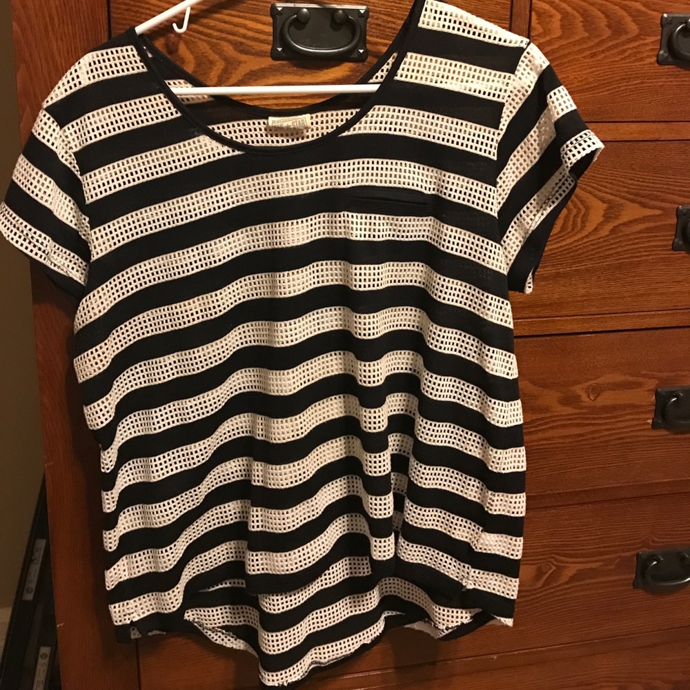 Converse One Star - black and white striped top