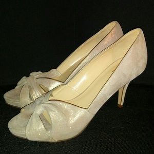 Kate Spade sparkly beige suede heels Kate Spade sparkly beige suede heels