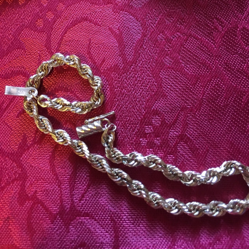 10k Gold Rope Bracelet - Picture 5 of 8