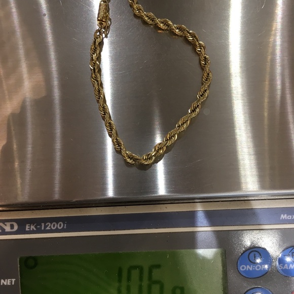 10k Gold Rope Bracelet - Picture 4 of 8