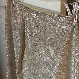 Silver stretch skirt