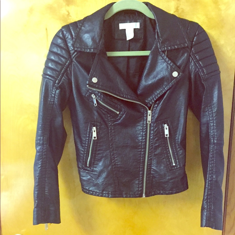 Faux Leather Moto Jacket