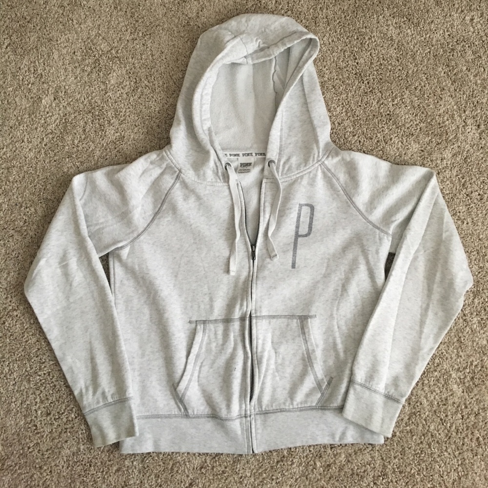 Victoria Secret PINK Gray Full Zip Hoodie
