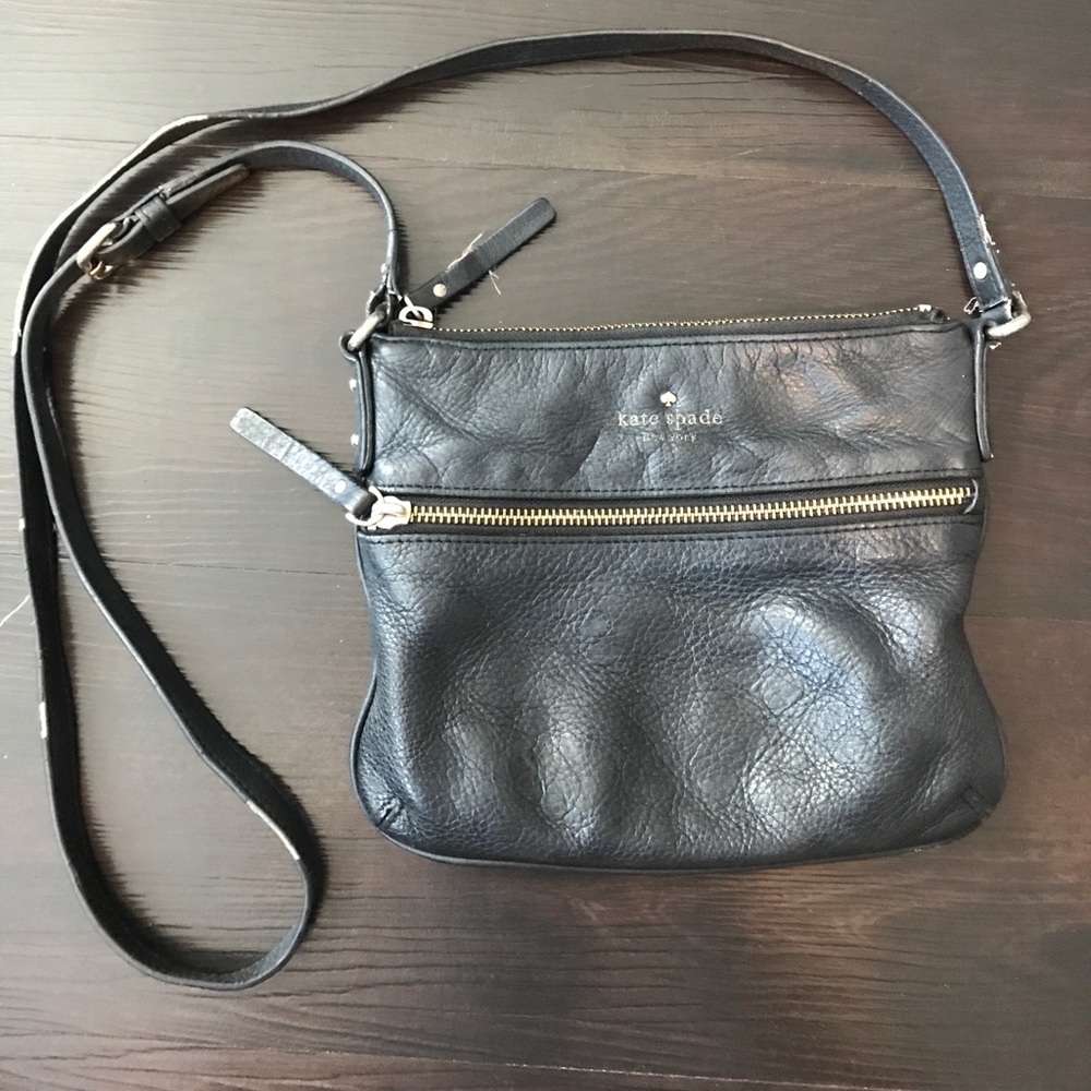 Kate Spade black leather crossbody
