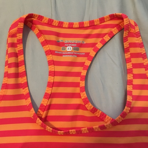 Brooks Bring It racerback tank creamsicle stripe - Picture 4 of 8