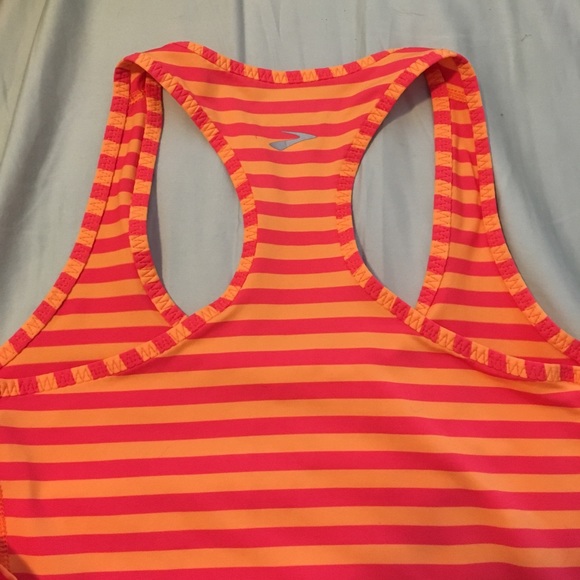 Brooks Bring It racerback tank creamsicle stripe - Picture 5 of 8