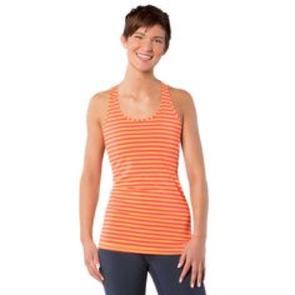 Brooks Bring It racerback tank creamsicle stripe - Picture 6 of 8