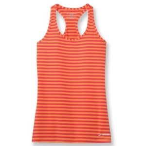 Brooks Bring It racerback tank creamsicle stripe