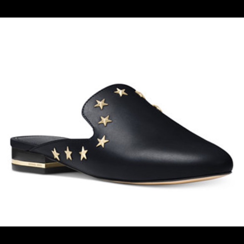 Michael Kors Gold Star Stud Mules