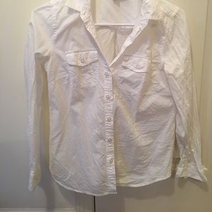 LOFT White Button Down