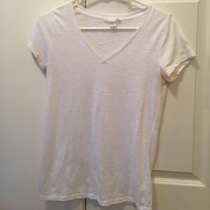 White V Neck T Shirt