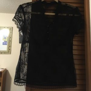 Black lace shirt