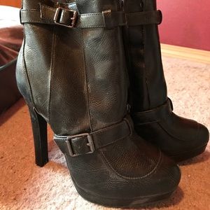 Black ankle boots with HIGH heel