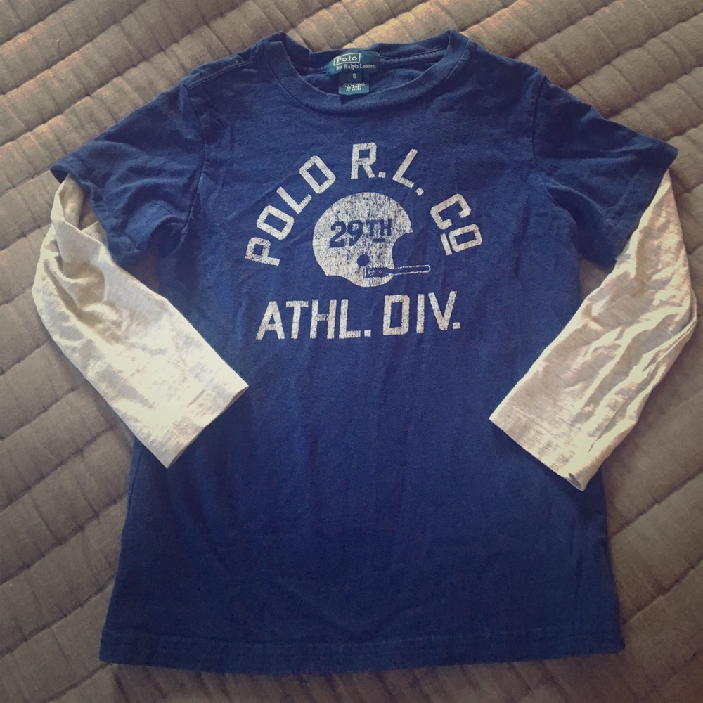 Kids long sleeve polo football shirt.