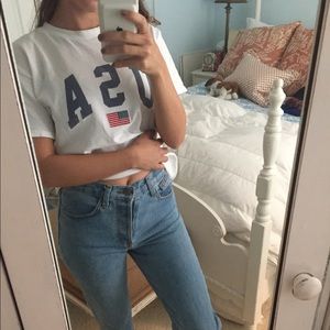 John Galt High Rise Jeans + stickers