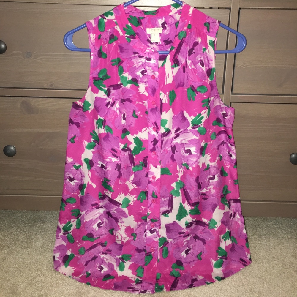 Floral print tank blouse