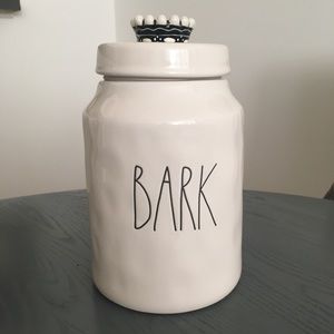 Rae Dunn “Bark” Dog Treat Canister