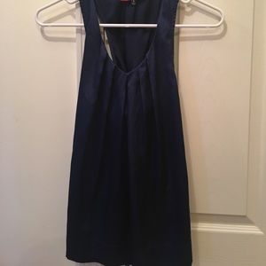 Silky Navy Blue Tank