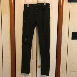 Black high waisted AE Jeggings