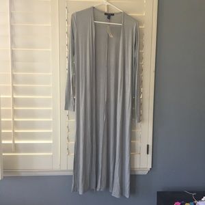 Long knit cardigan size small light grey Long knit cardigan size small light grey