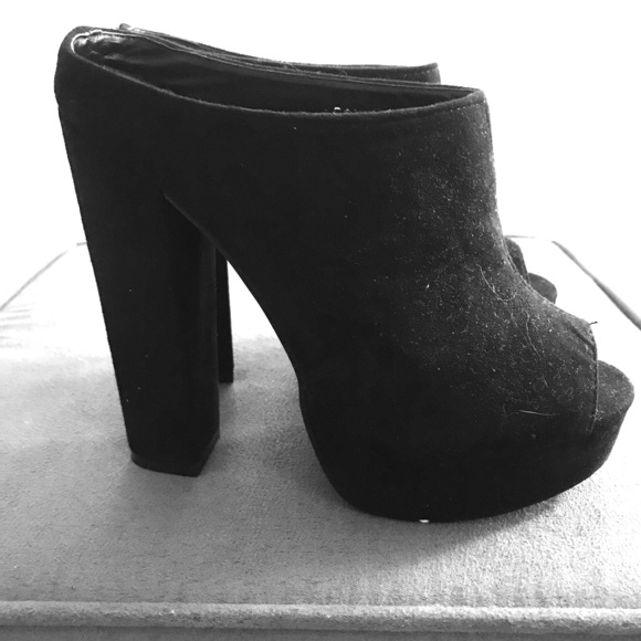 Classy Peep toe Mule Platform Heels! Size 6 - Picture 2 of 5