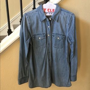 Gap maternity XS denim shirt