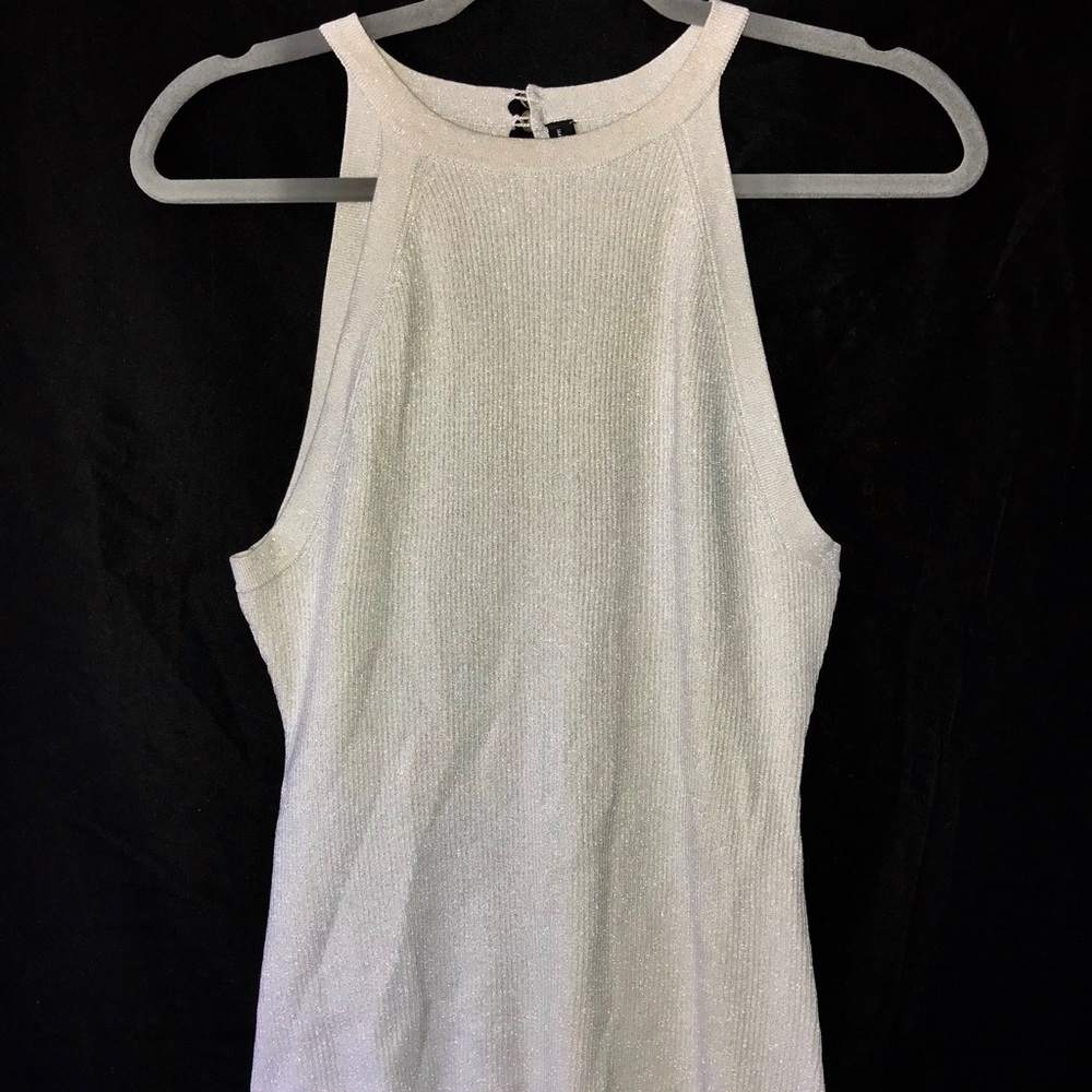 Silver Shimmer Halter Top