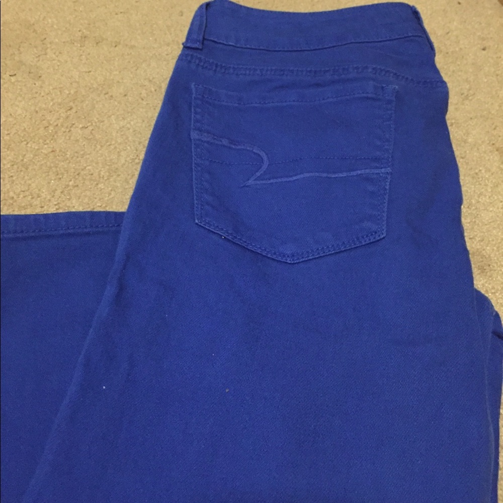 {American Eagle Outfitters} cobalt blue skinnies💙