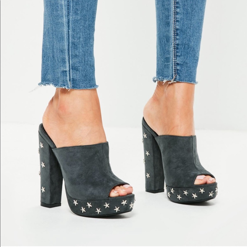 Missguided Star Studded Clogs