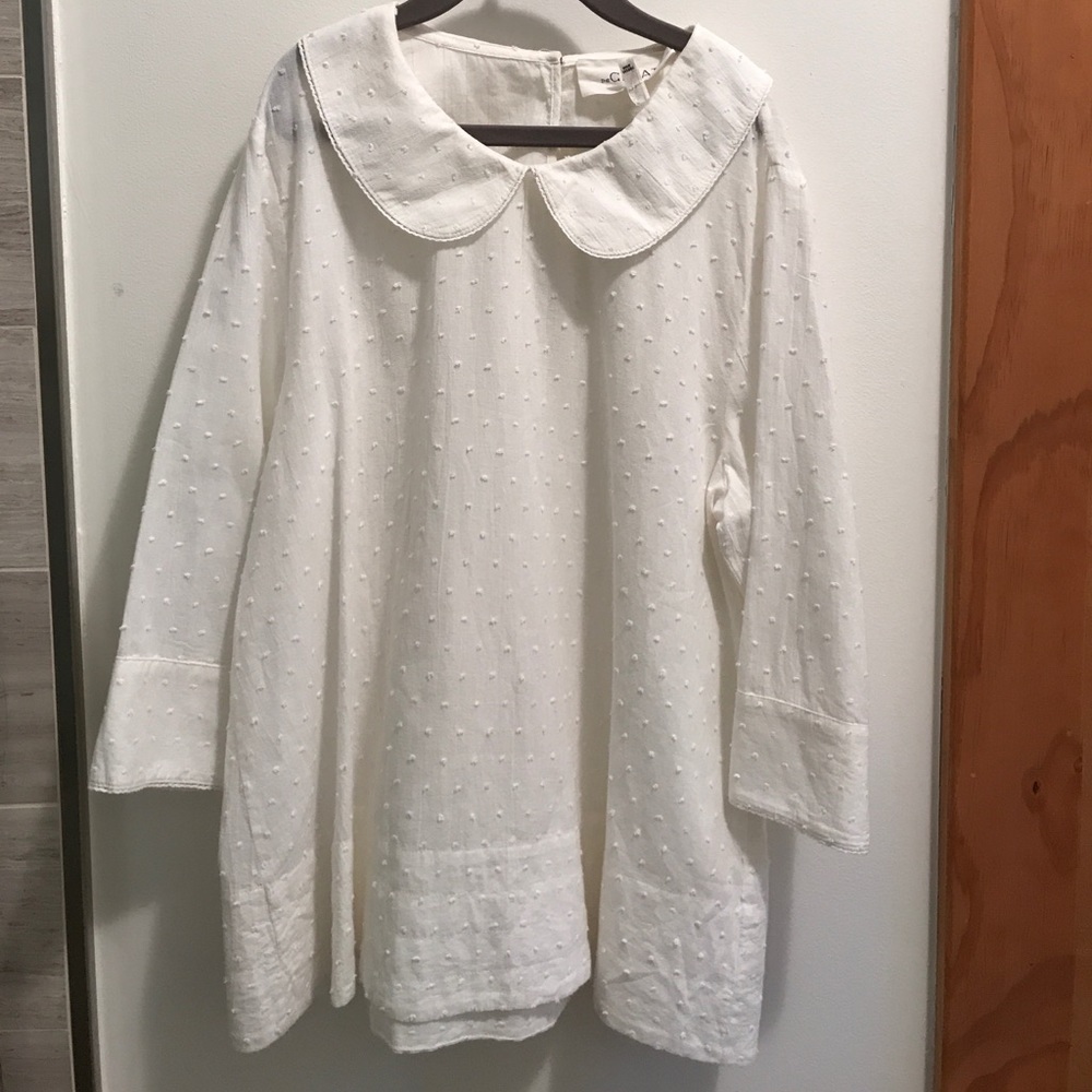 The Great / white top with collar