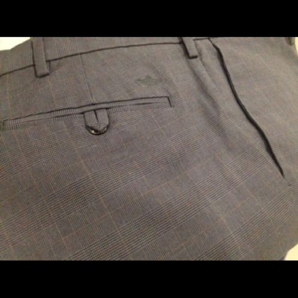 Docker's Men's Gray Patterned Pants, Size 44x30