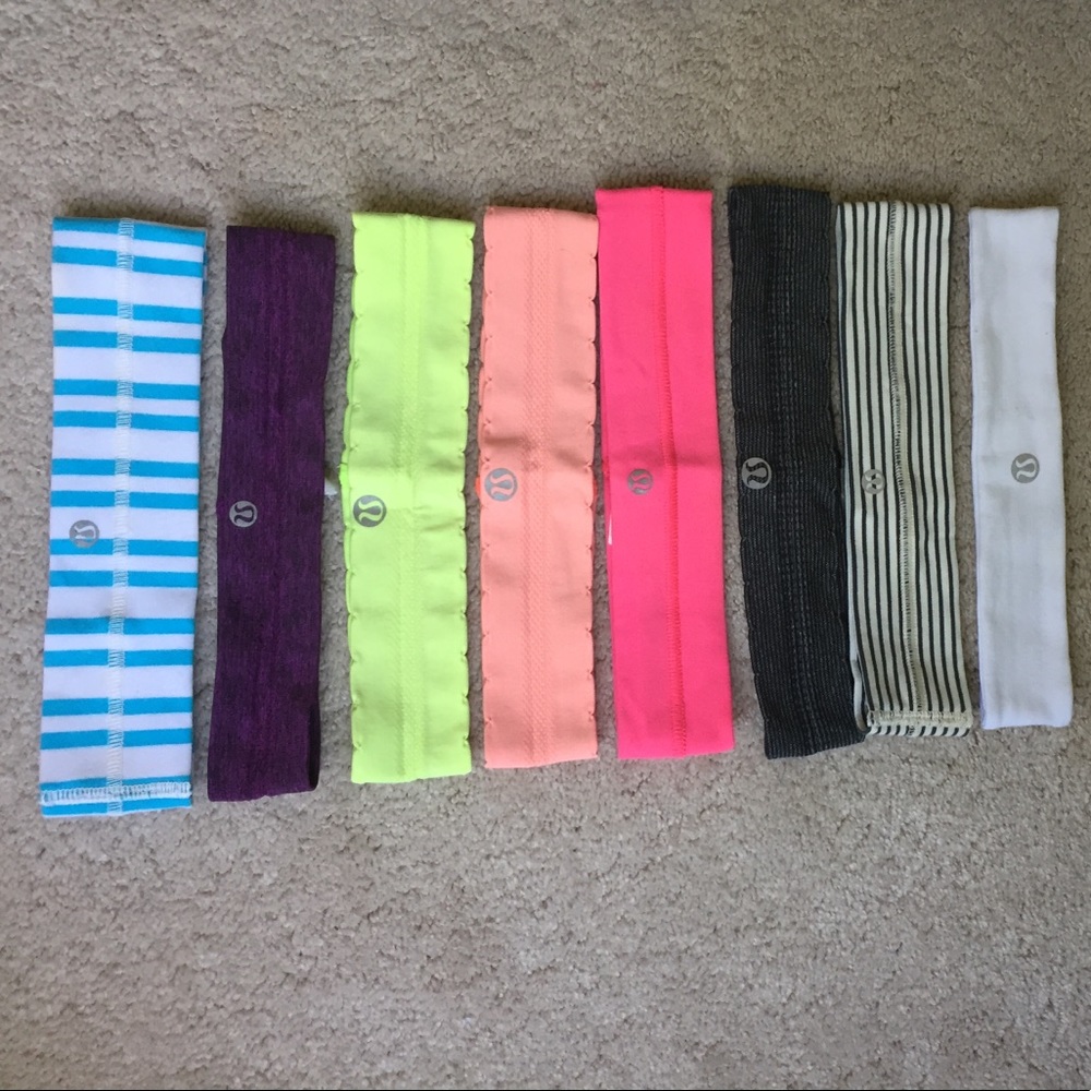Lot of 7 Lululemon headbands