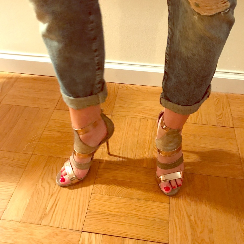 Jimmy Choo Gold Sandals