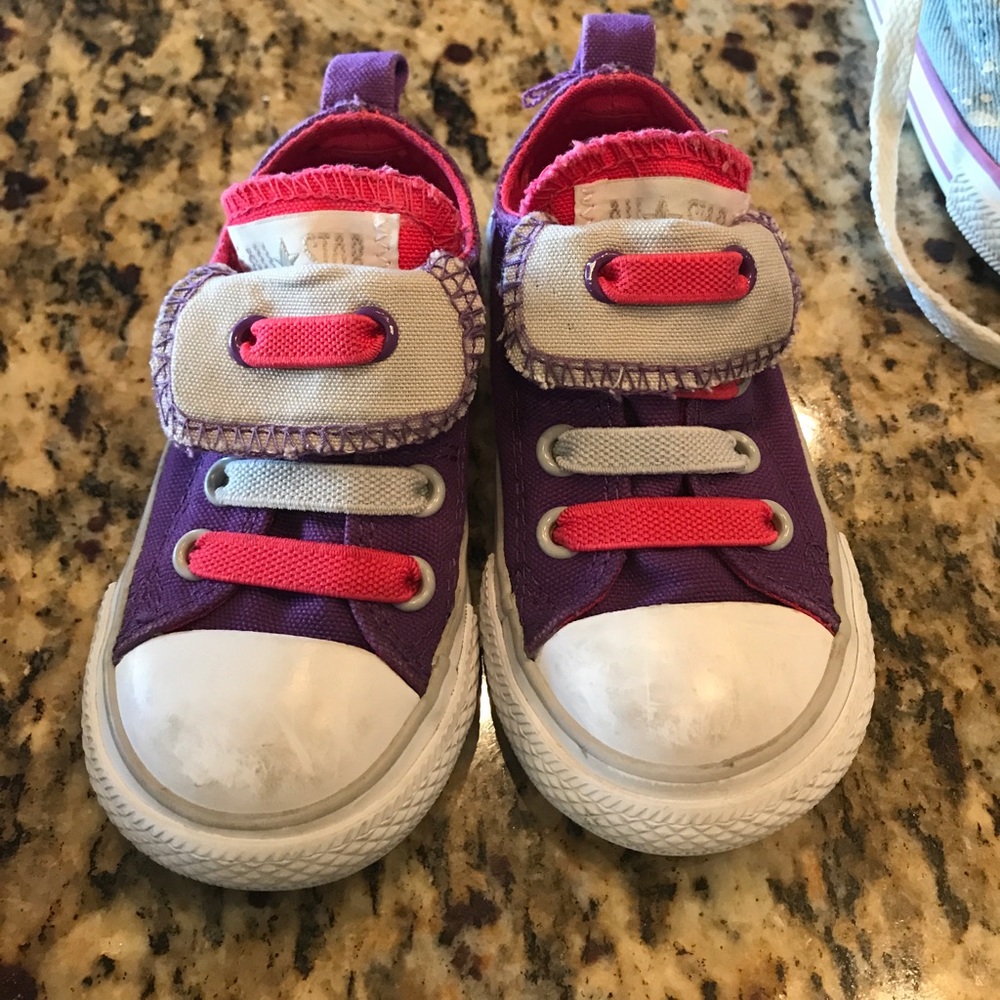 Converse double tongue toddler shoes