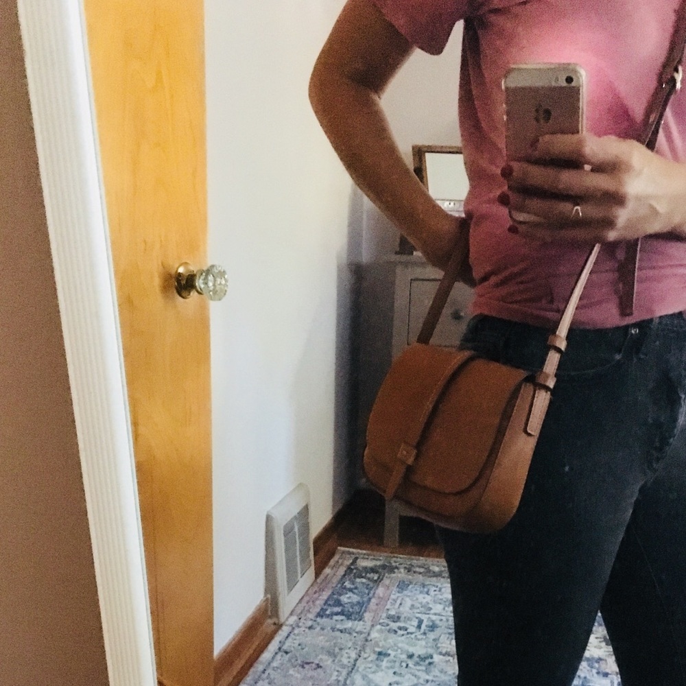 Gap Womens Saddle Bag in Cognac