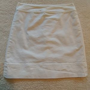 White Canvas Skirt, Fully lined.