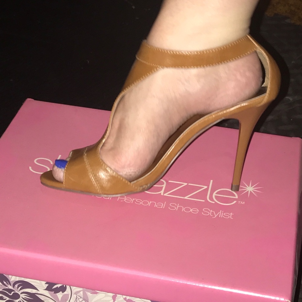 Women's camel colored high heels