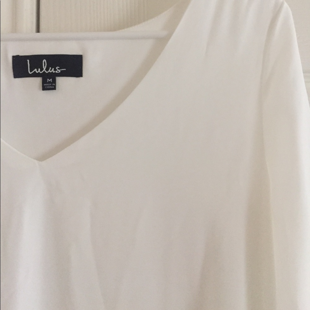 Lulu's white open arm dress