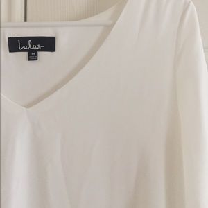Lulu's white open arm dress