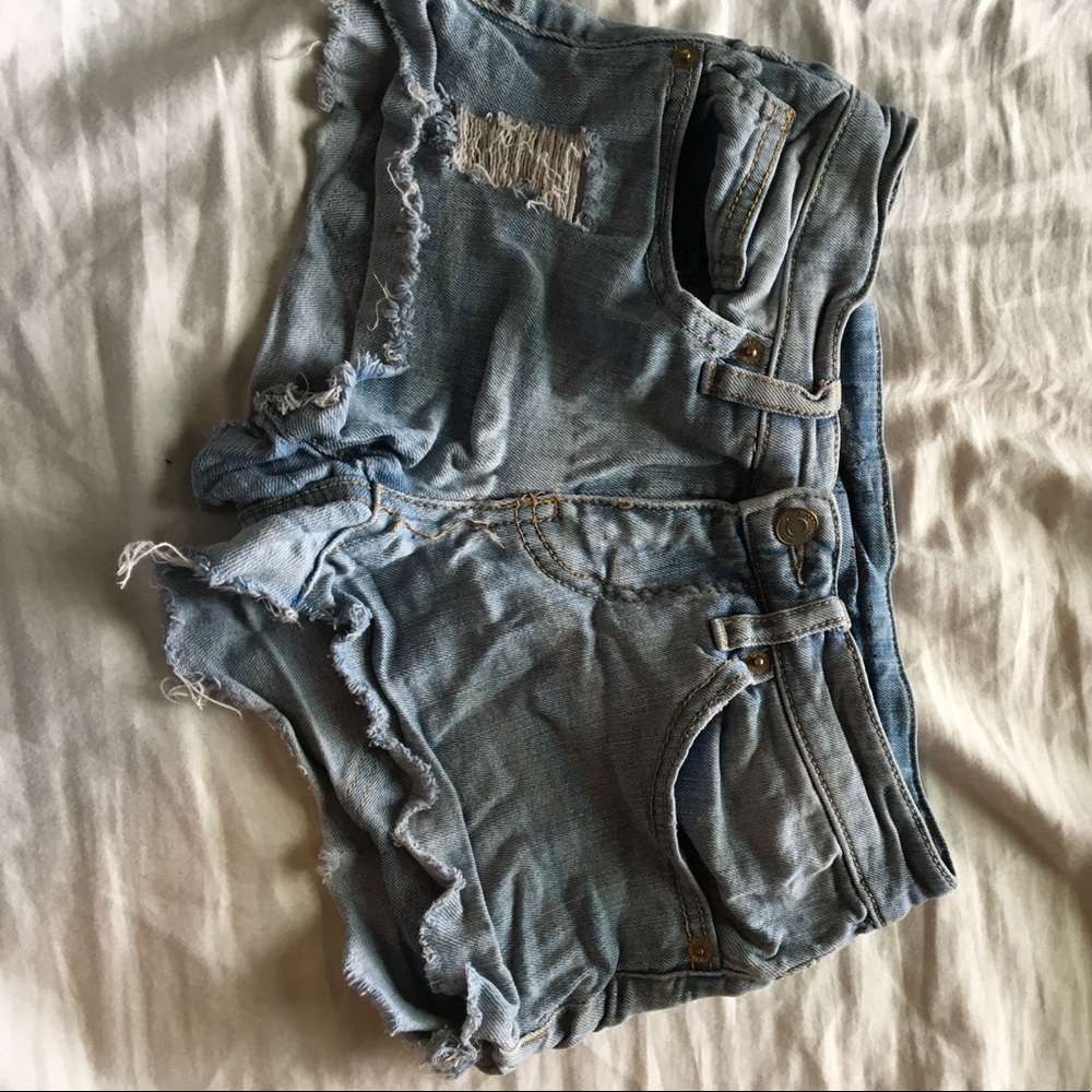 Denim shorts