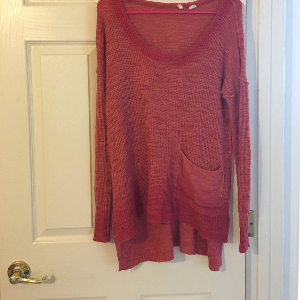 Anthropologie Moth Orange Oversized Sweater