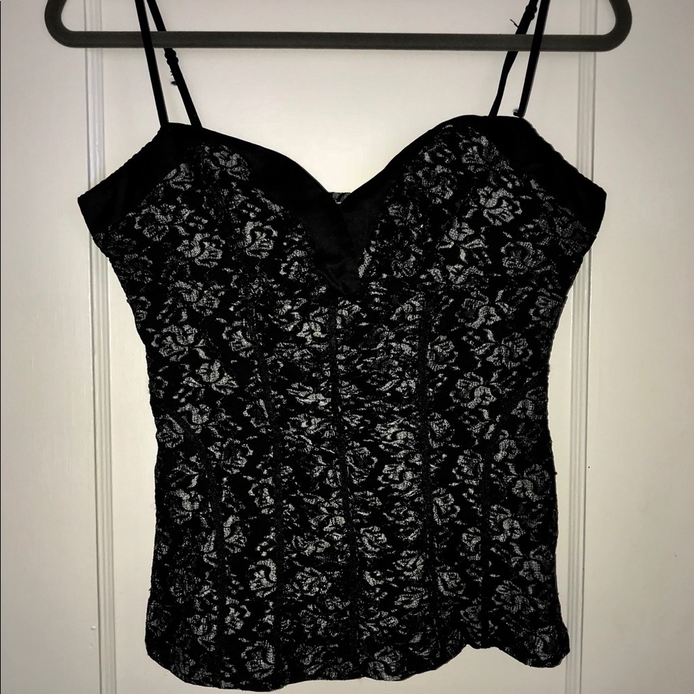 Black and Silver Shimmer Tank