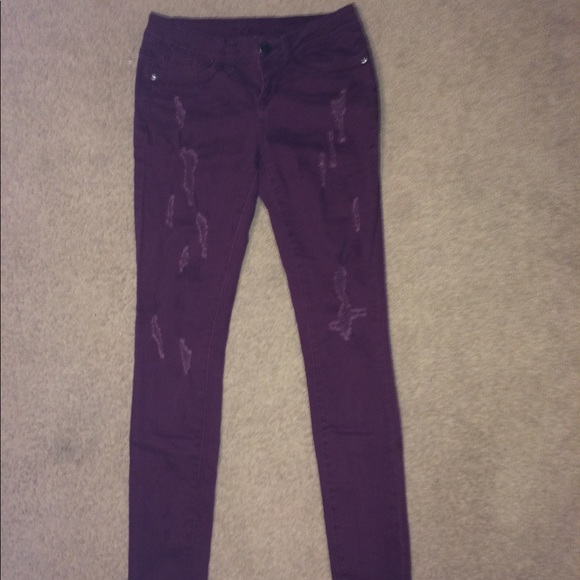 Women's Rue 21 Burgundy Jeans - Picture 1 of 3