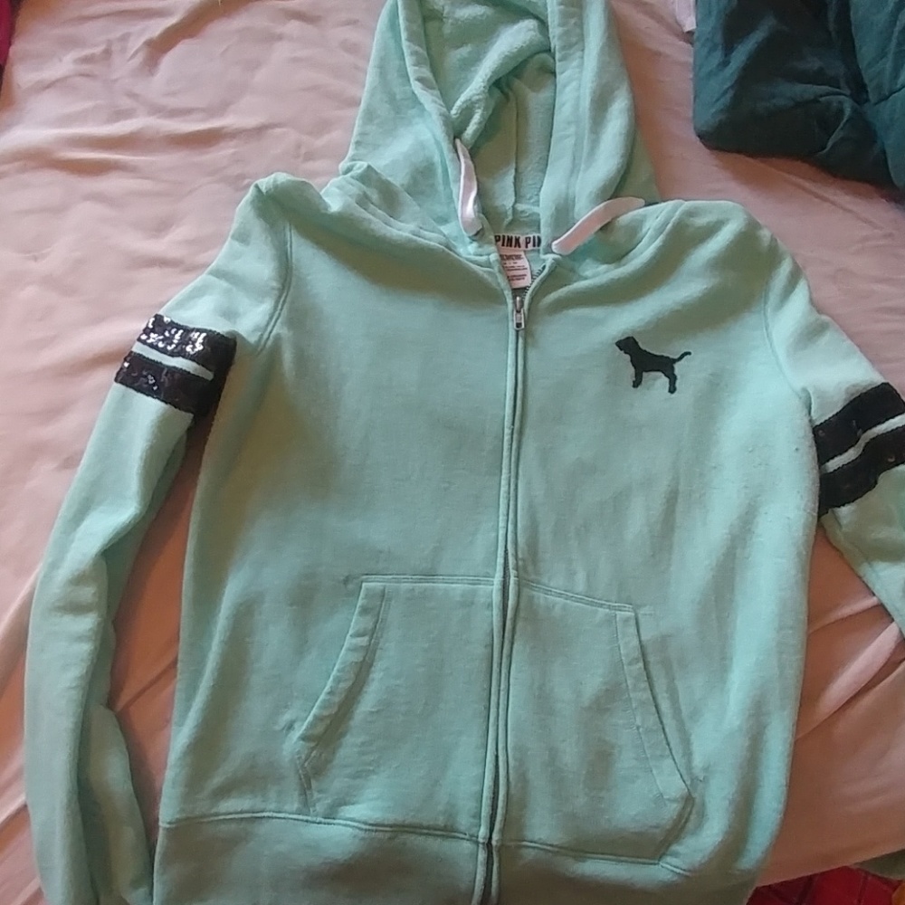 VS greenish blue hoodie