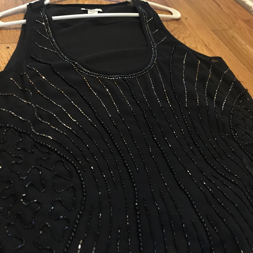 Gorgeous Bar III flapper style beaded tank